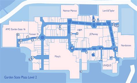 MAP Map Of Garden State Plaza